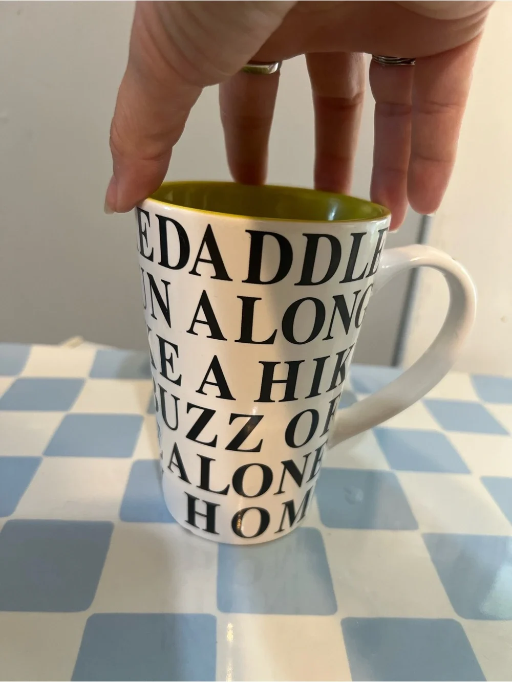White Ceramic Mug - Go Away / Skedaddle / Buzz off / scram